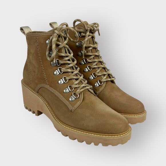 Dolce Vita Shoes - Dolce Vita Huey Hiker Lace-Up Bootie in Mushroom Nubuck Size 10